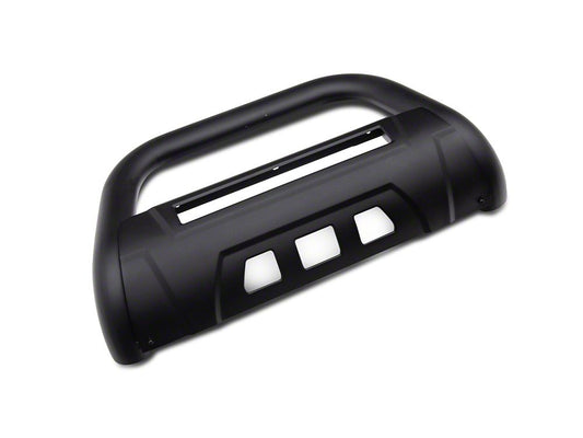 Barricade 3.50-Inch Bull Bar with Skid Plate and 20-Inch LED Light Bar; Textured Black (15-22 Canyon)