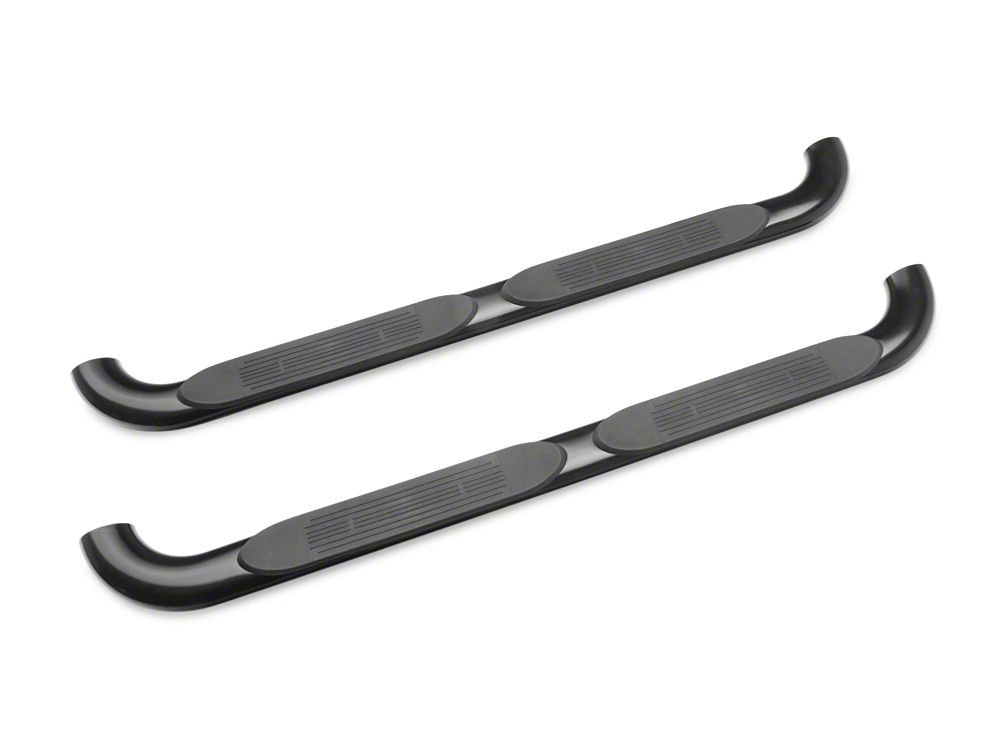 Barricade 4-Inch Oval 90 Degree Bent End Side Step Bars; Black (15-22 Canyon Extended Cab)
