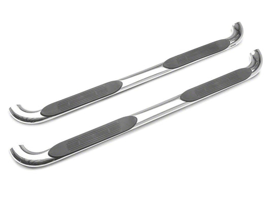 Barricade 4-Inch Oval 90 Degree Bent End Side Step Bars; Stainless Steel (15-22 Canyon Crew Cab)