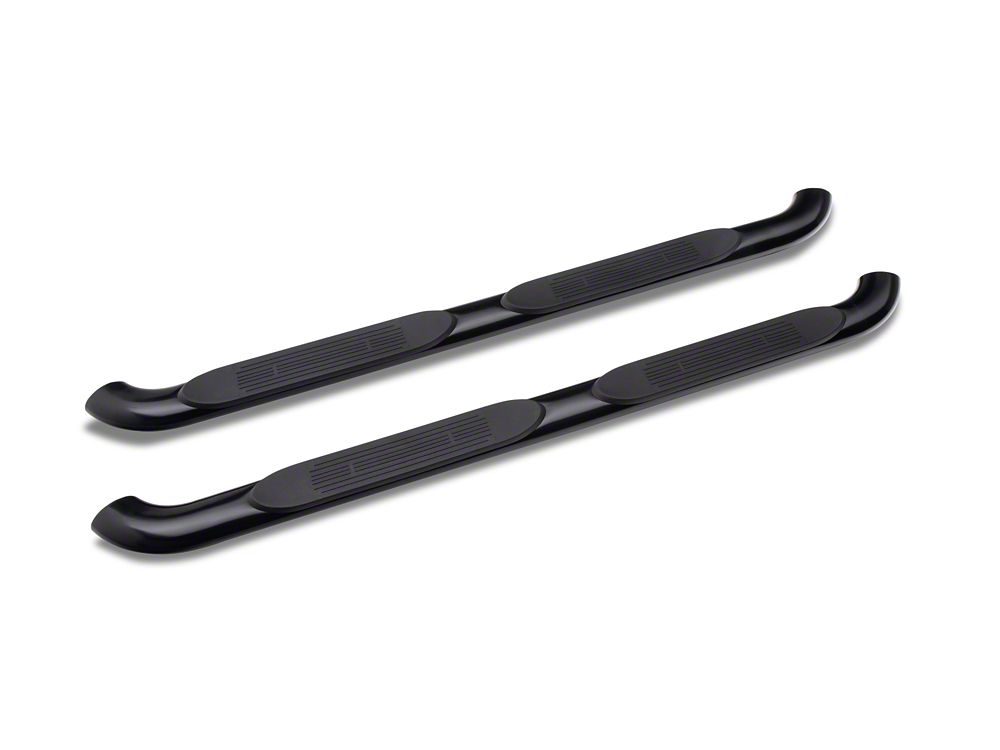 Barricade 4-Inch Oval Bent End Side Step Bars; Black (15-22 Canyon Extended Cab)