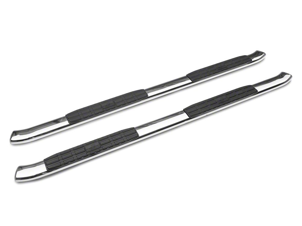 Barricade 5-Inch Oval Bent End Side Step Bars; Stainless Steel (15-22 Canyon Extended Cab)