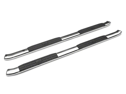 Barricade 5-Inch Oval Bent End Side Step Bars; Stainless Steel (15-22 Canyon Extended Cab)