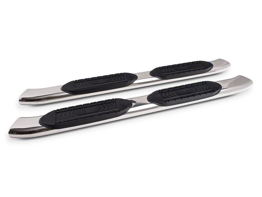Barricade 6-Inch Oval Bent End Side Step Bars; Stainless Steel (15-22 Canyon Extended Cab)