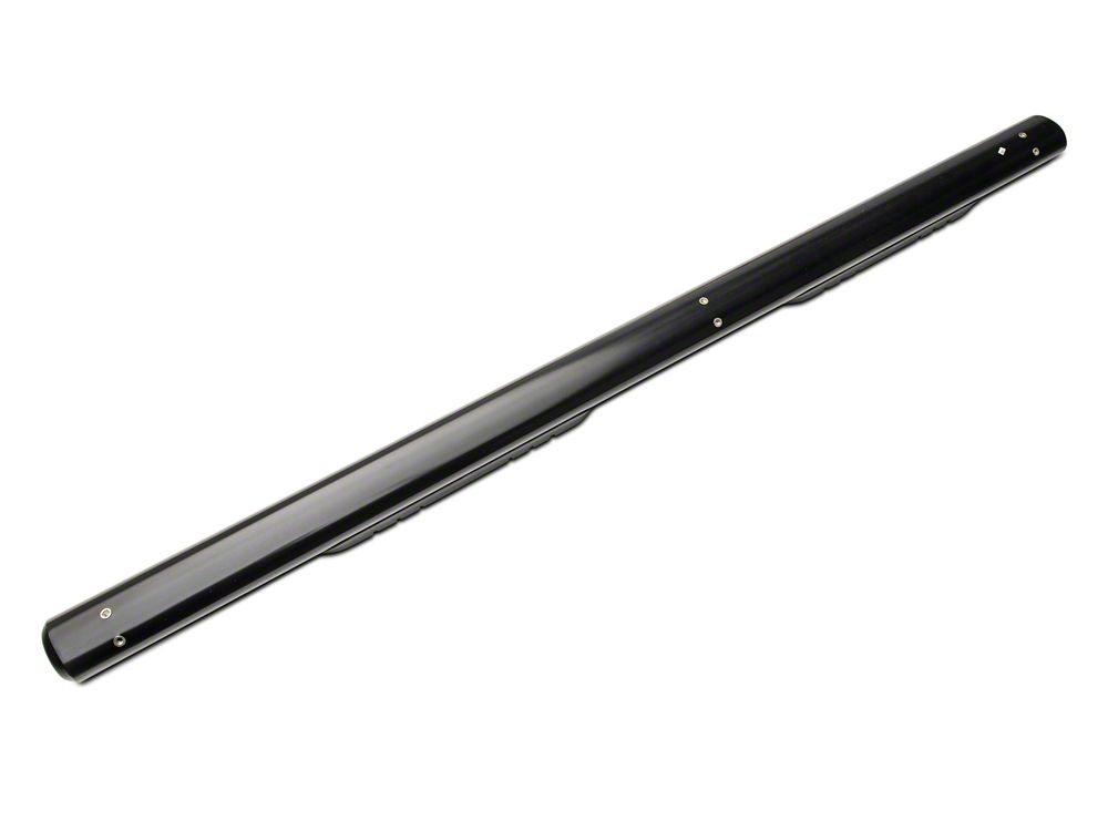 Barricade 4-Inch Oval Straight End Side Step Bars; Black (07-14 Sierra 2500 HD Extended Cab)