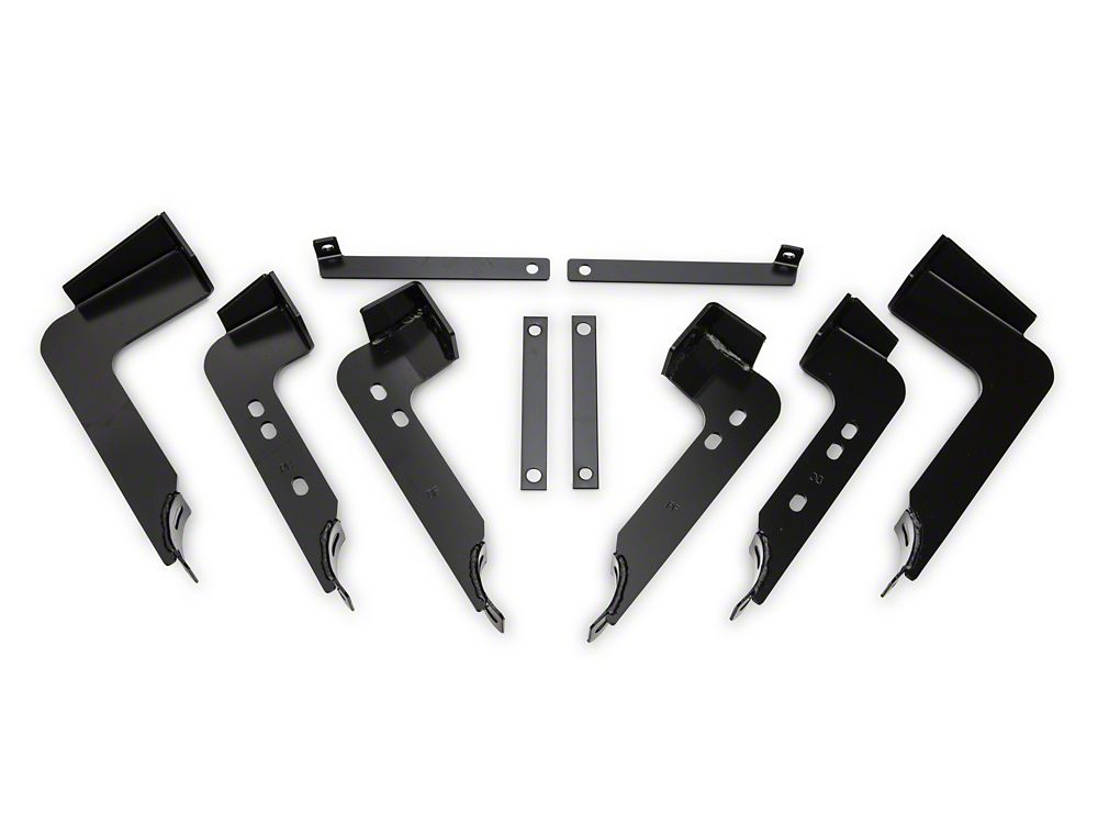 Barricade 4-Inch Oval Straight End Side Step Bars; Black (07-14 Sierra 2500 HD Extended Cab)