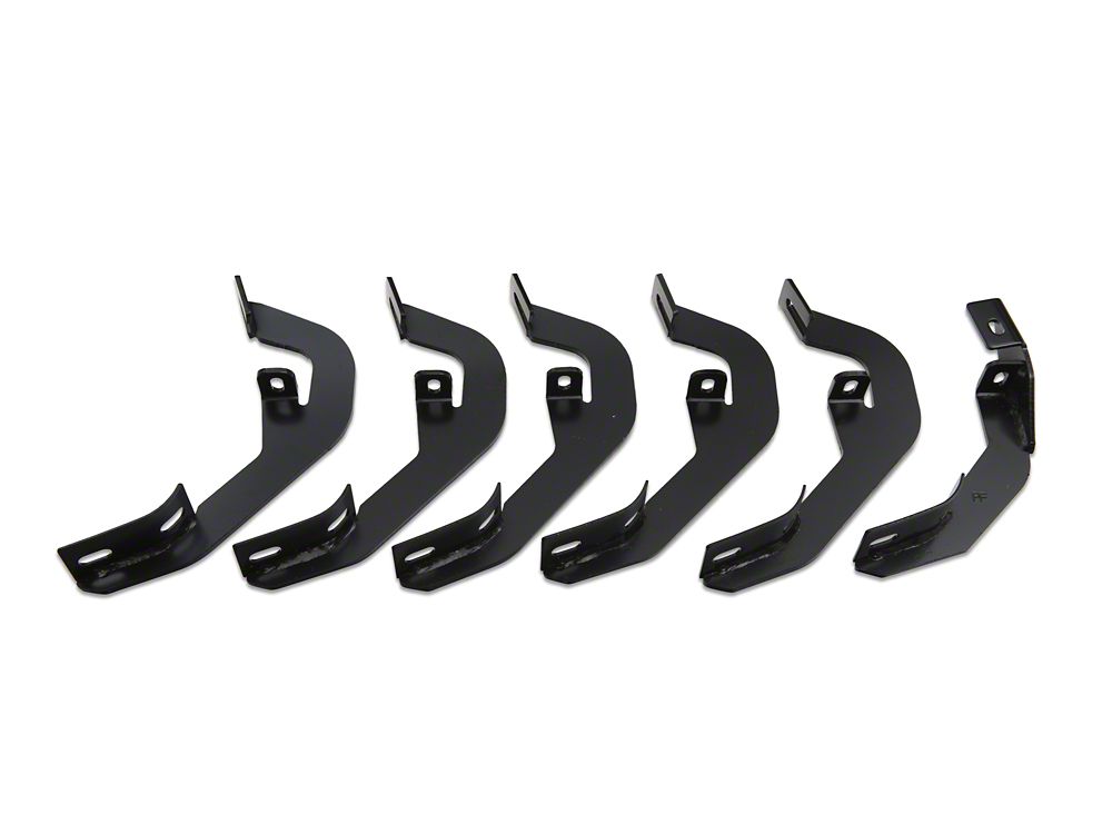 Barricade 6-Inch Oval Straight End Side Step Bars; Rocker Mount; Black (07-19 Sierra 2500 HD Crew Cab)