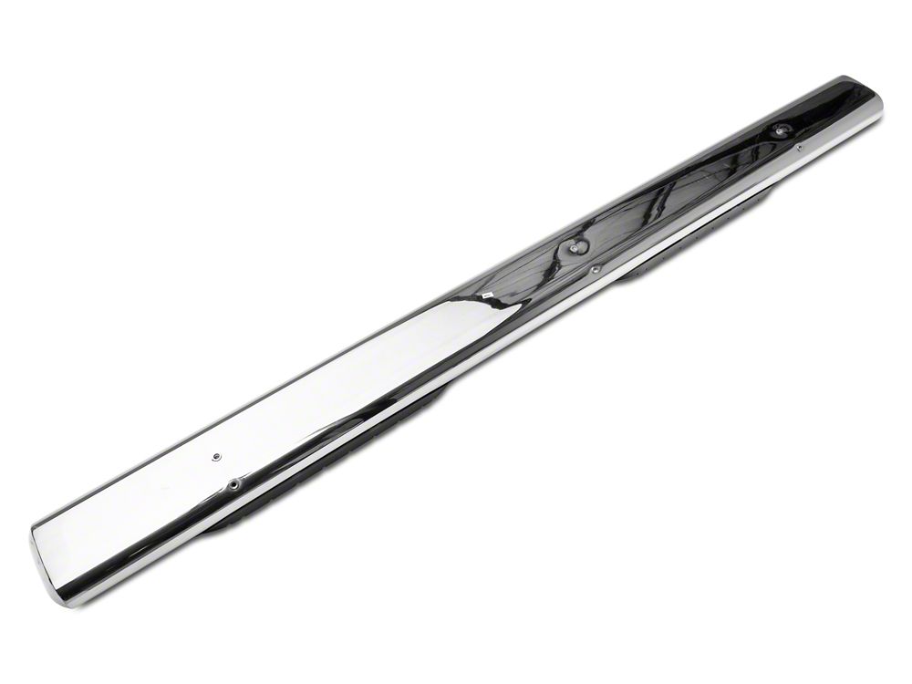 Barricade 6-Inch Oval Straight End Side Step Bars; Rocker Mount; Stainless Steel (07-19 Sierra 2500 HD Extended/Double Cab)