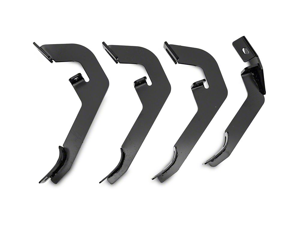 Barricade 5-Inch Oval Straight End Side Step Bars; Rocker Mount; Stainless Steel (07-19 Sierra 2500 HD Regular Cab)