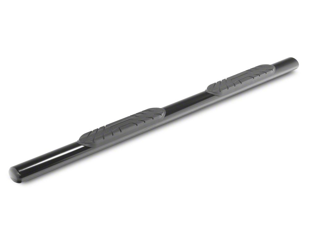 Barricade 4-Inch Oval Straight End Side Step Bars; Black (20-25 Sierra 2500 HD Double Cab)