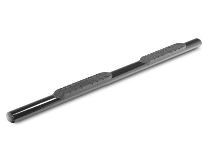 Barricade 4-Inch Oval Straight End Side Step Bars; Black (20-25 Sierra 2500 HD Double Cab)