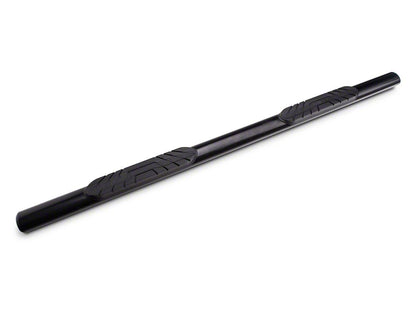 Barricade 4-Inch Oval Straight End Side Step Bars; Black (20-25 Sierra 2500 HD Crew Cab)