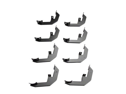 Barricade 4-Inch Oval Straight End Side Step Bars; Black (20-25 Sierra 2500 HD Crew Cab)