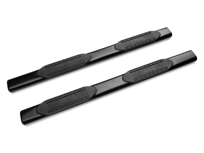 Barricade 6-Inch Oval Straight End Side Step Bars; Black (20-25 Sierra 2500 HD Double Cab)