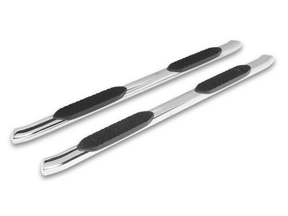 Barricade E-Series 5-Inch Oval Bent End Side Step Bars; Stainless Steel (20-25 Sierra 2500 HD Crew Cab)