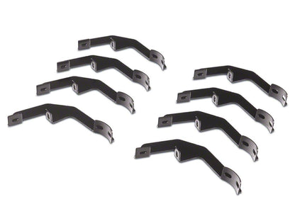 Barricade E-Series Oval Straight Side Step Bars; Black (20-25 Sierra 2500 HD Crew Cab)