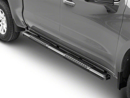 Barricade Saber 5-Inch Aluminum Side Step Bars; Black Cover Plates (20-25 Sierra 2500 HD Crew Cab)