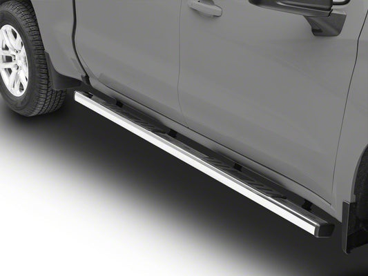 Barricade T4 Side Step Bars; Stainless Steel (20-25 Sierra 2500 HD Crew Cab)