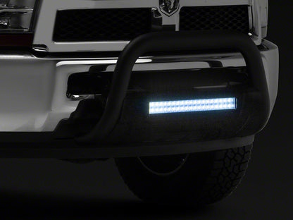 Barricade 3.50-Inch Bull Bar with Skid Plate and 20-Inch LED Light Bar; Textured Black (10-18 RAM 2500)