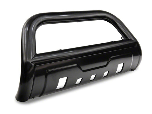 Barricade 3.50-Inch Oval Bull Bar with Skid Plate; Black (10-18 RAM 2500)
