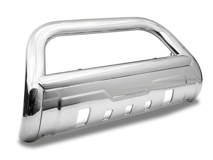 Barricade 3.50-Inch Oval Bull Bar with Skid Plate; Stainless Steel (10-18 RAM 2500)