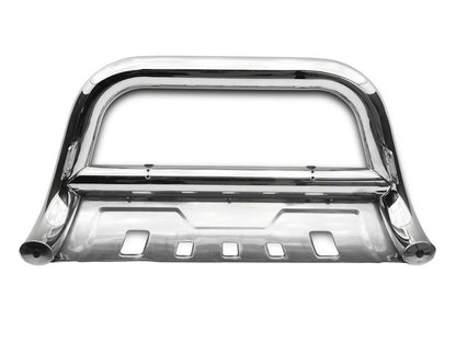 Barricade 3.50-Inch Oval Bull Bar with Skid Plate; Stainless Steel (10-18 RAM 2500)