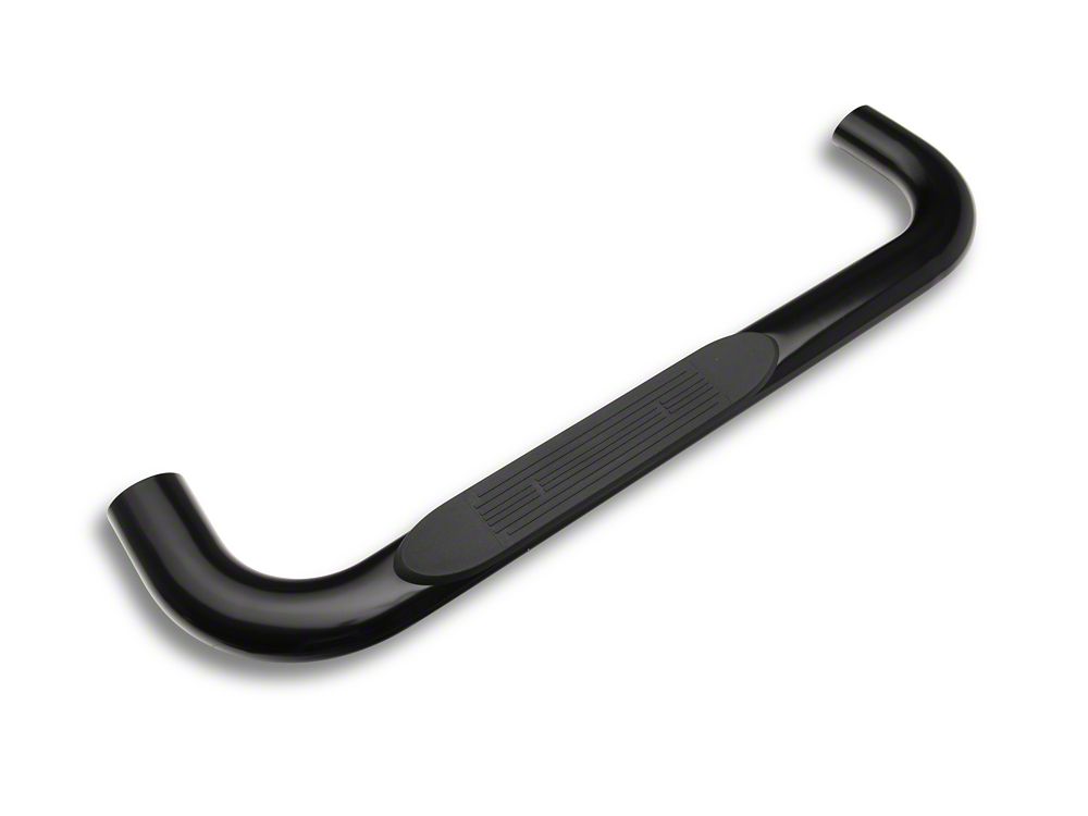 Barricade 4-Inch Oval Bent End Side Step Bars; Black (03-09 RAM 2500 Regular Cab)