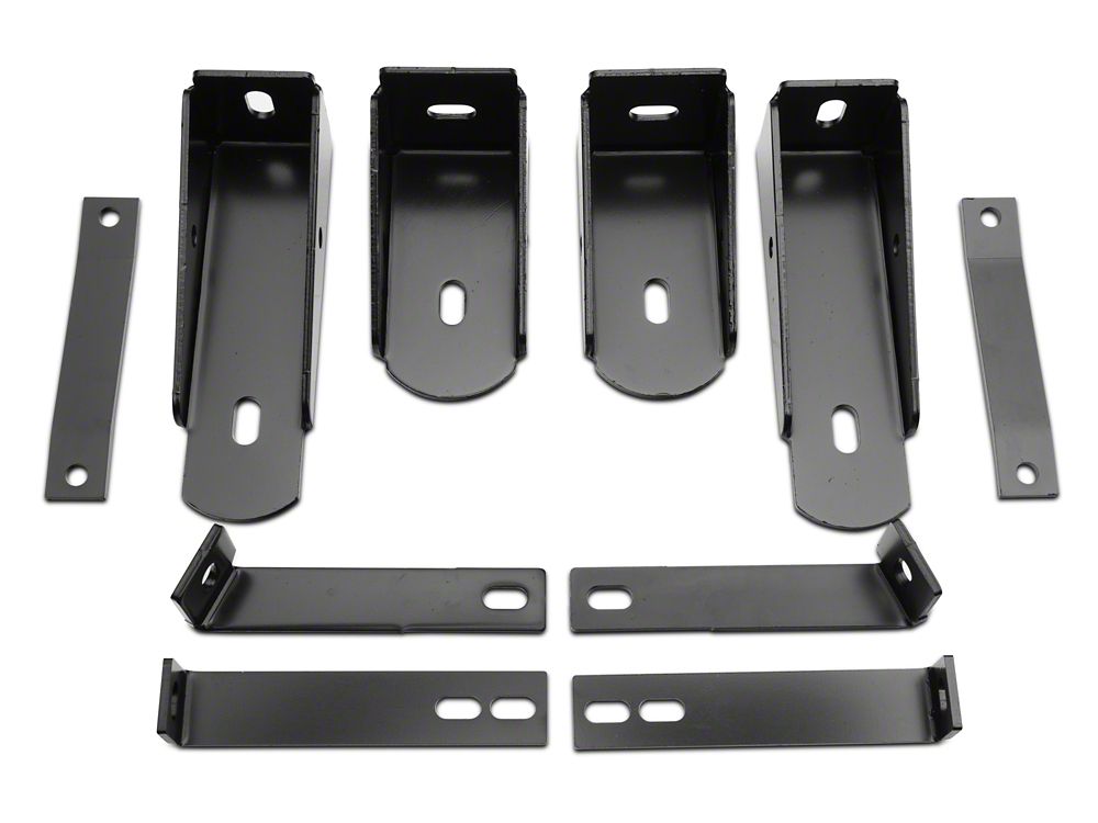Barricade 4-Inch Oval Bent End Side Step Bars; Black (03-09 RAM 2500 Regular Cab)