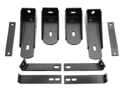 Barricade 4-Inch Oval Bent End Side Step Bars; Black (03-09 RAM 2500 Regular Cab)