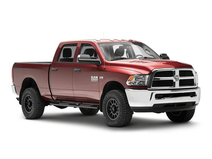 Barricade 4-Inch Oval Straight End Side Step Bars; Black (10-24 RAM 2500 Crew Cab)