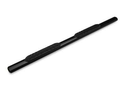 Barricade 4-Inch Oval Straight End Side Step Bars; Black (03-09 RAM 2500 Quad Cab)
