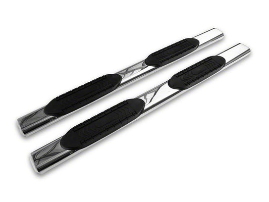Barricade 6-Inch Oval Straight End Side Step Bars; Stainless Steel (03-09 RAM 2500 Quad Cab)