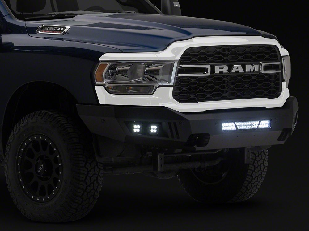 Barricade HD Front Bumper with LED Fog Lights and 20-Inch LED Light Bar (19-26 RAM 2500)