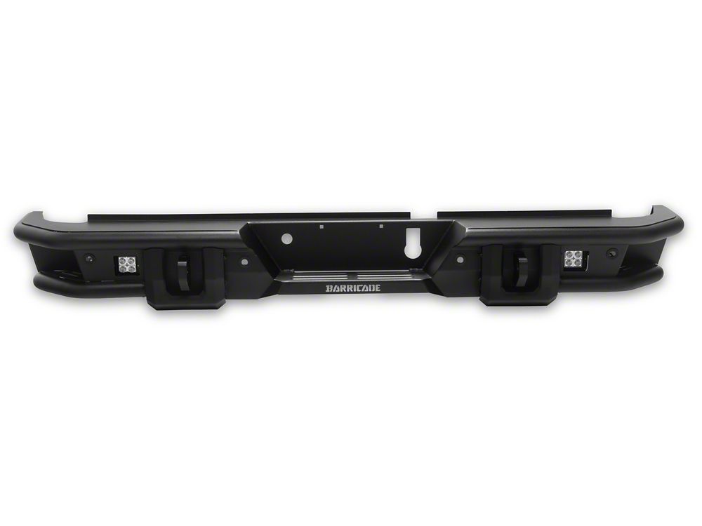 Barricade HD4 Tubular Rear Bumper with LED Fog Lights (10-18 RAM