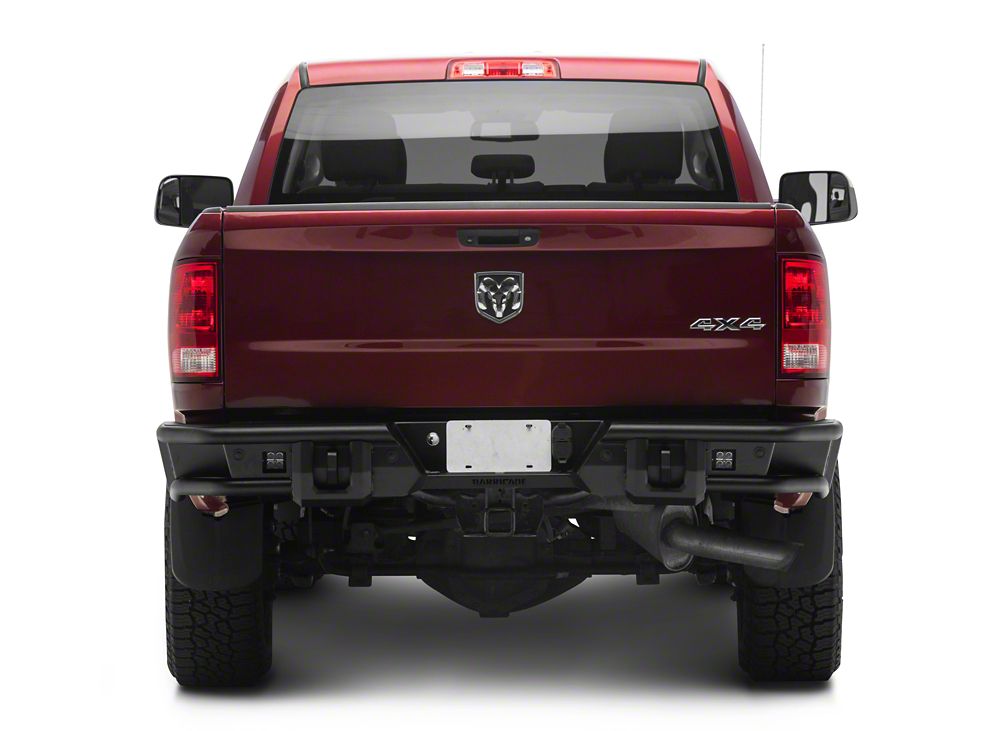 Barricade HD4 Tubular Rear Bumper with LED Fog Lights (10-18 RAM 2500)