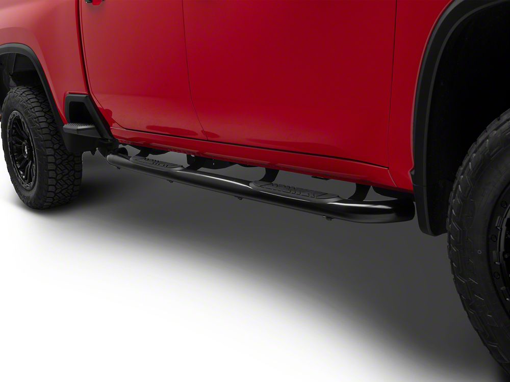 Barricade 3-Inch Side Step Bars; Black (20-25 Silverado 2500 HD Crew Cab)