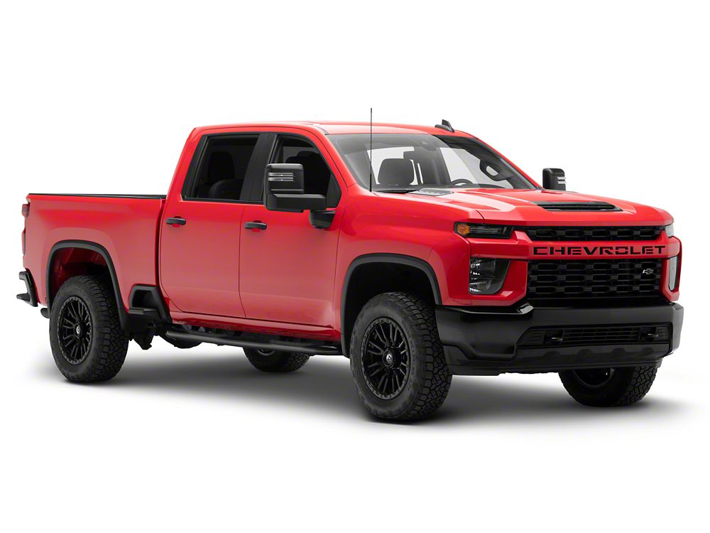 Barricade 3-Inch Side Step Bars; Black (20-25 Silverado 2500 HD Crew Cab)