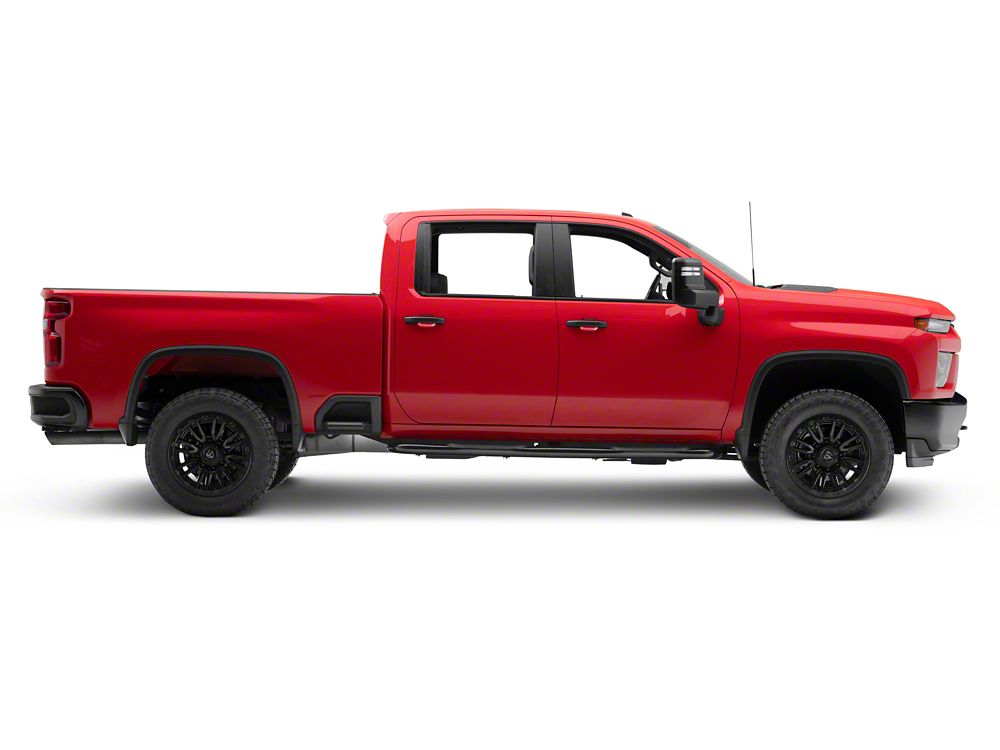 Barricade 3-Inch Side Step Bars; Black (20-25 Silverado 2500 HD Crew Cab)