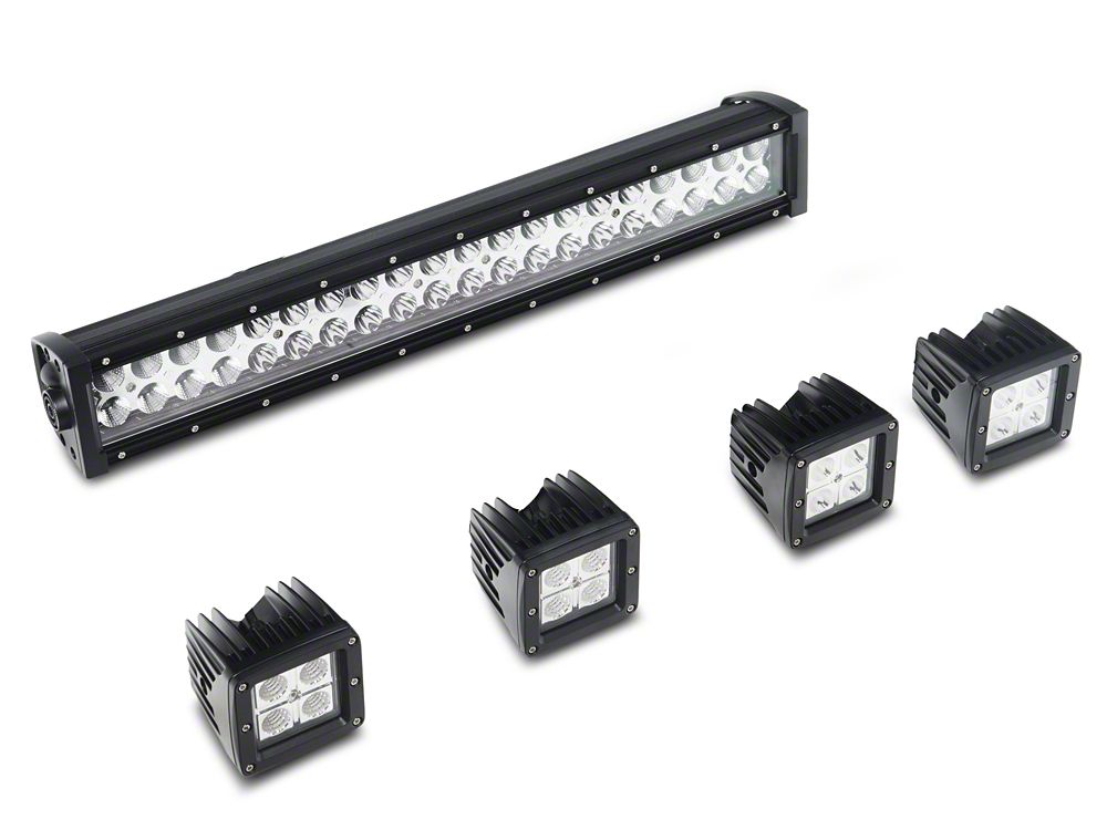 Barricade HD Front Bumper with LED Fog Lights and 20-Inch LED Light Bar (15-19 Silverado 2500 HD)