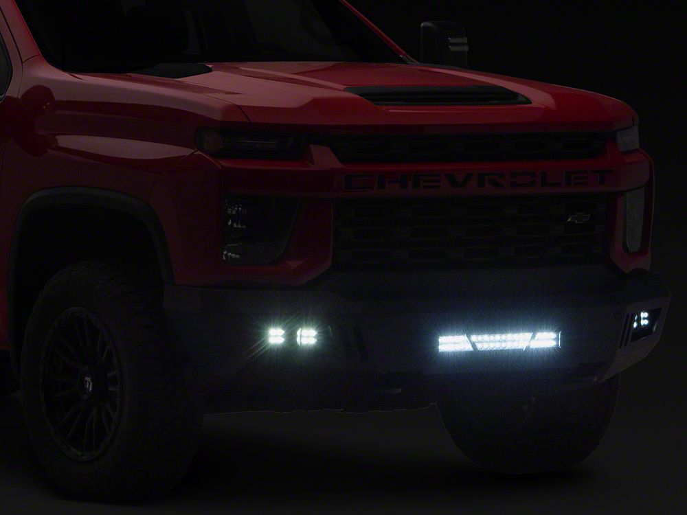 Barricade HD Front Bumper with LED Fog Lights and 20-Inch LED Light Bar (20-23 Silverado 2500 HD)