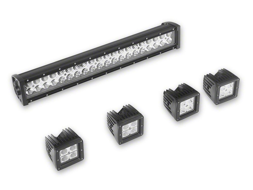 Barricade HD Front Bumper with LED Fog Lights and 20-Inch LED Light Bar (20-23 Silverado 2500 HD)