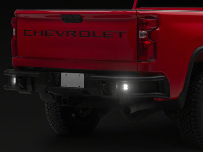 Barricade HD4 Tubular Rear Bumper with LED Fog Lights (20-26 Silverado 3500 HD)