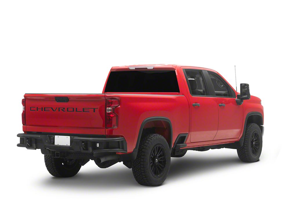Barricade HD4 Tubular Rear Bumper with LED Fog Lights (20-26 Silverado 3500 HD)