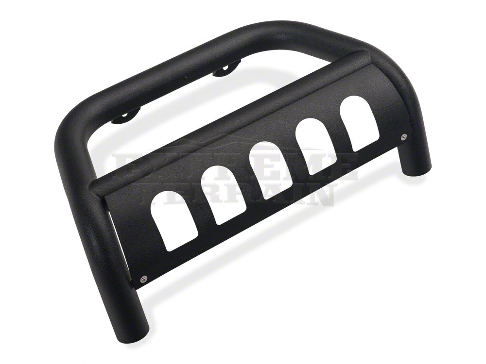 Barricade 3-Inch Bull Bar with Skid Plate; Textured Black (10-18 Jeep Wrangler JK)