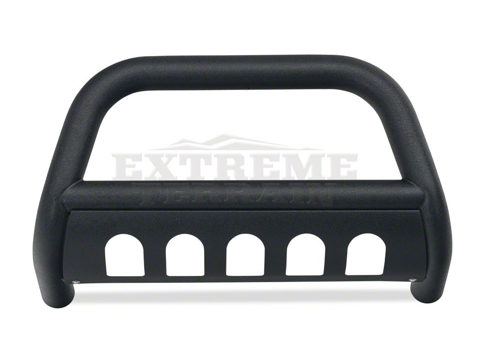 Barricade 3-Inch Bull Bar with Skid Plate; Textured Black (10-18 Jeep Wrangler JK)