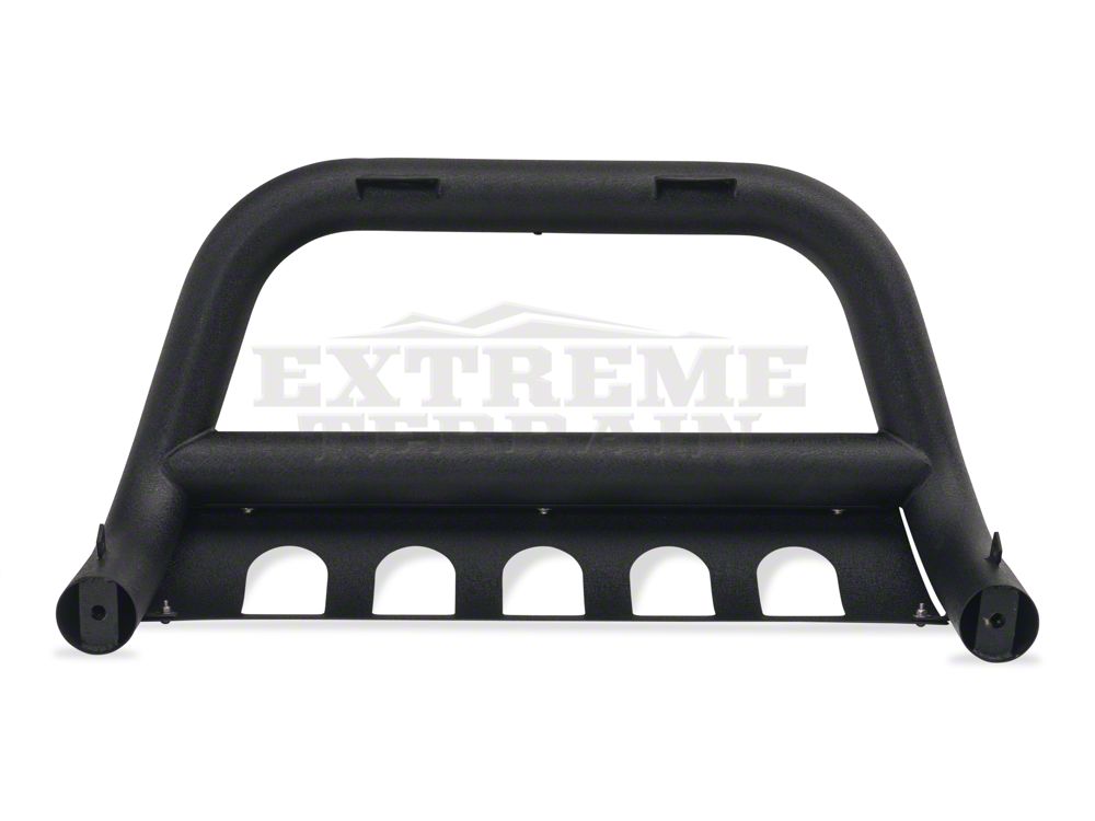 Barricade 3-Inch Bull Bar with Skid Plate; Textured Black (10-18 Jeep Wrangler JK)