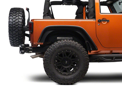 Barricade Rear Tubular Bumper; Textured Black (07-18 Jeep Wrangler JK)