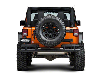 Barricade Rear Tubular Bumper; Textured Black (07-18 Jeep Wrangler JK)