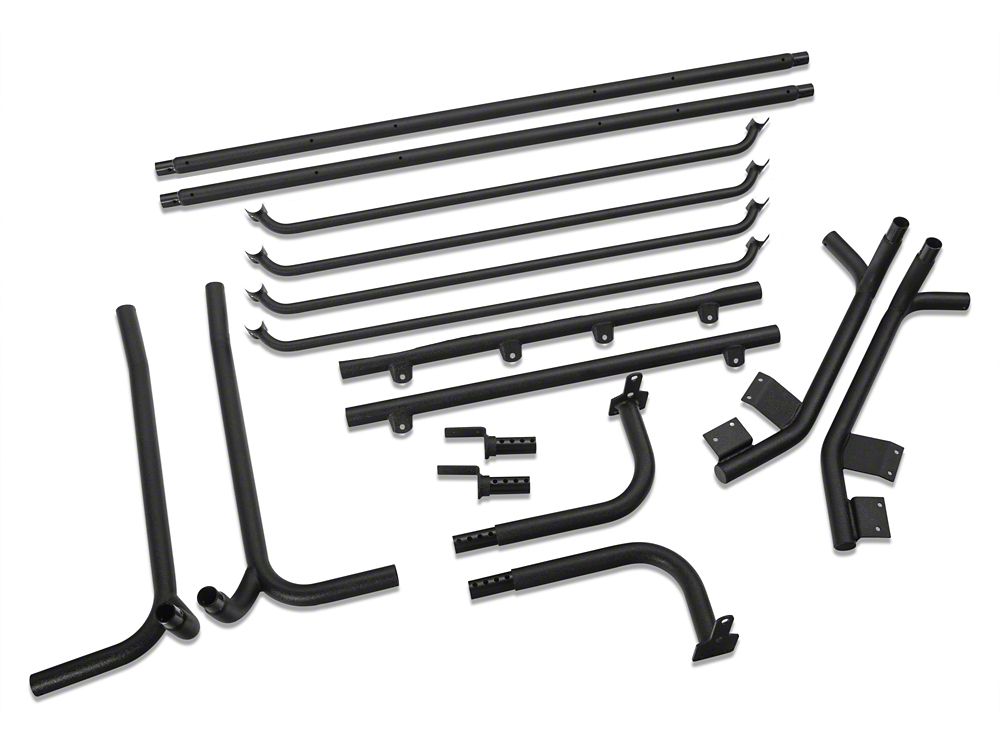Barricade Roof Rack; Textured Black (07-18 Jeep Wrangler JK 4-Door)