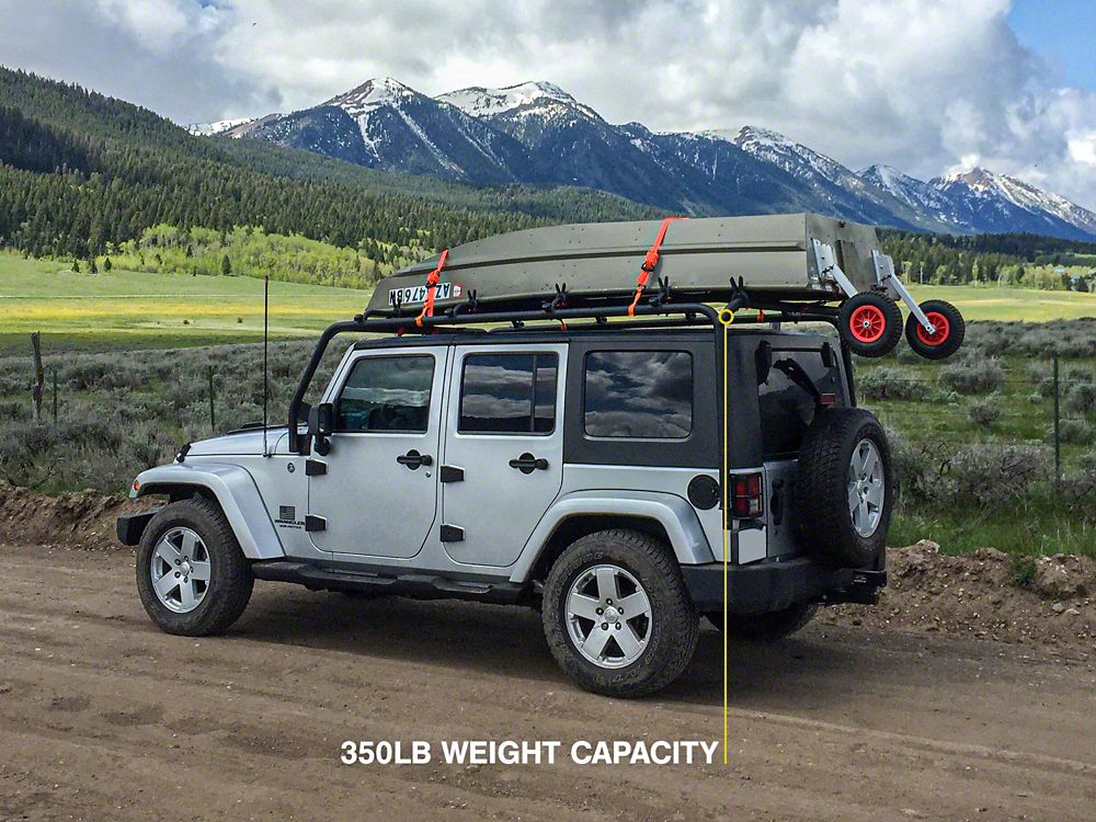 Barricade Roof Rack; Textured Black (07-18 Jeep Wrangler JK 4-Door)
