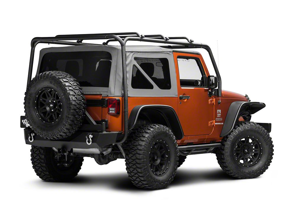 Barricade Roof Rack; Textured Black (07-18 Jeep Wrangler JK 2-Door ...
